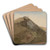 Country Hillside by Edward Lear Art Drink Coaster set Country Hillside by Edward Lear Art Drink Coaster set