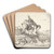 En bonde, der trkker en torn ud af foden by Jan Miel Art Drink Coaster set