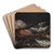 Still Life With Fish On A Stone Table by Abraham van Beyeren Art Drink Coaster set Still Life With Fish On A Stone Table by Abraham van Beyeren Art Drink Coaster set