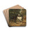Hens and horses by a stream by John Frederick Herring Jr. Drink Coasters - set of 4