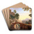 Italian Landscape with Bridge by Herman van Swanevelt Art Drink Coaster set