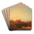 View of the temples of Agrigento by Valentin Ruths Art Drink Coaster set View of the temples of Agrigento by Valentin Ruths Art Drink Coaster set