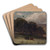 Untitled (landscape with trees and two cows in meadow) by Edward Mitchell Bannister Art Drink Coaster set