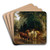 Heimkehr der Rinderherde im Herbst by Friedrich Voltz Art Drink Coaster set