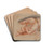 Pastelstudie til en udstrakt hnd by Jens Juel Drink Coasters - set of 4