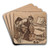 The Cello Player by Willem Linnig the Younger Art Drink Coaster set The Cello Player by Willem Linnig the Younger Art Drink Coaster set