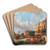 The Blessed Doge Francesco Morosini in 1693 leaves Venice to fight the Turks at the Peloponnese by Luigi Querena Art Drink Coaster set