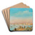 Venice, the Riva degli Schiavoni by Luigi Querena Art Drink Coaster set