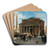Rome, a View of the Pantheon by Veronika Maria Herwegen-Manini Art Drink Coaster set