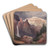 Tower Falls and Sulphur Mountain, Yellowstone by Thomas Moran Art Drink Coaster set