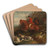 Foxhunting; Breaking Cover by William Shayer Art Drink Coaster set