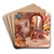 At the Market by Vincenzo Migliaro Art Drink Coaster set At the Market by Vincenzo Migliaro Art Drink Coaster set