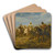 Advancing Cavalrymen by Adolf Schreyer Art Drink Coaster set