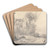 Landscape with Ruins and Bridge by Henry William Burgess Art Drink Coaster set