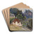 A view of Johnsbach in Gesuse (mountain region) by Fritz Lach Art Drink Coaster set
