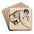 Squatting Woman by Rik Wouters Art Drink Coaster set Squatting Woman by Rik Wouters Art Drink Coaster set