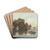 A Castle at the Waterside by John Varley Drink Coasters - set of 4