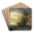 View on the Hudson by Albert Bierstadt Art Drink Coaster set