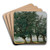 Quatre Grands Arbres by Alexandre Calame Art Drink Coaster set