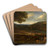Landscape by Cornelis Huysmans Art Drink Coaster set Landscape by Cornelis Huysmans Art Drink Coaster set