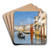 The Grand Canal With The Rialto Bridge, Venice by Rubens Santoro Art Drink Coaster set