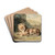 Lying LionIn A Landscape by Eugne Delacroix Drink Coasters - set of 4