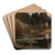 A Water Lily Pond at Dusk by Hugo Darnaut Art Drink Coaster set