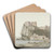 Rots en stad Scilla in de regio Calabri aan de westkust by Abraham-Louis-Rodolphe Ducros Art Drink Coaster set
