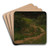 Waldwiese mit Weg und Wassertmpel by Emil Lugo Art Drink Coaster set