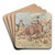 The Norwich Bull-Bait by Charles Williams Art Drink Coaster set