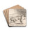 A Shepherdess with Her Flock by Jean-Franois Millet Drink Coasters - set of 4