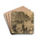 Allee im Tiergarten mit Kutschen by Lesser Ury Drink Coasters - set of 4