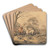 Foxhunting; The Death by Samuel Howitt Art Drink Coaster set