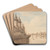 The Conciergerie, Paris by Henry Edridge Art Drink Coaster set The Conciergerie, Paris by Henry Edridge Art Drink Coaster set