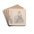 Madame X. de Pret and a Portrait Study by Nicaise De Keyser Drink Coasters - set of 4