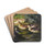 Sechs Enten auf dem Wasser unter Uferstruchern by Alexander Koester Drink Coasters - set of 4