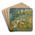 Les Andelys, La Famille Lebasque Au Bord De L'eau by Henri Lebasque Art Drink Coaster set Les Andelys, La Famille Lebasque Au Bord De L'eau by Henri Lebasque Art Drink Coaster set