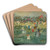 Franklin Park, Boston by Maurice Brazil Prendergast Art Drink Coaster set