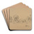 Paysage  Trouville by Jacques-Raymond Brascassat Art Drink Coaster set