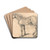 Pferdestudie by August Kratzer Drink Coasters - set of 4