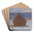 Stack of Wheat (Snow Effect, Overcast Day) by Claude Monet Art Drink Coaster set