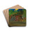 Sun over a garden by Tadeusz Makowski Drink Coasters - set of 4 Sun over a garden by Tadeusz Makowski Drink Coasters - set of 4