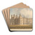 South West View of Burleigh House by John Buckler Art Drink Coaster set South West View of Burleigh House by John Buckler Art Drink Coaster set