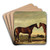 Pair of Horses by James Clark Art Drink Coaster set Pair of Horses by James Clark Art Drink Coaster set