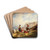 Washerwomen at a mountain lake by Auguste Delacroix Drink Coasters - set of 4