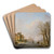 Skaters On A Frozen River, Dordrecht by Willem De Klerk Art Drink Coaster set Skaters On A Frozen River, Dordrecht by Willem De Klerk Art Drink Coaster set