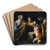 The Denial Of Peter by Valentin de Boulogne Art Drink Coaster set