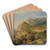 Blick auf den Monte Castiglione in Capri by Karl Blechen Art Drink Coaster set