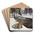 Forest stream in winter by Stefan Filipkiewicz Art Drink Coaster set