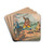 Popular Indignation of John Bull in a Rage by Charles Williams Drink Coasters - set of 4